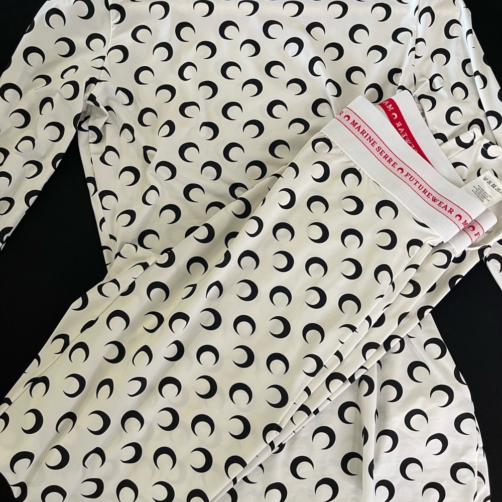 Marine Serre White & Black Top+ bottom